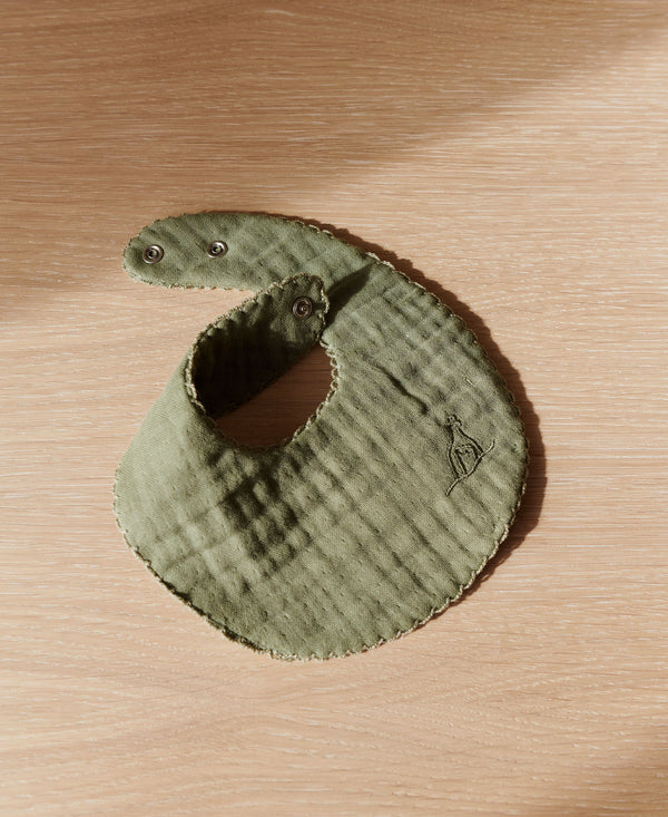 Koa Bib, Forest Green/Little Mouse