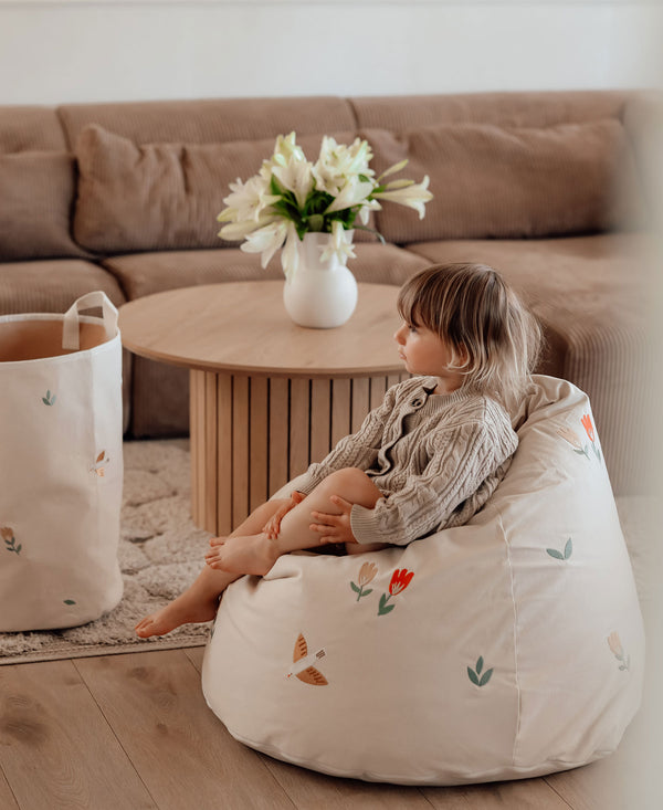 Embroidered Bean Bag, Songbirds